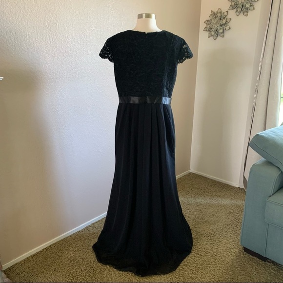 David’s Bridal NWT Short Sleeve Lace Chiffon Sz.12 - Picture 5 of 15